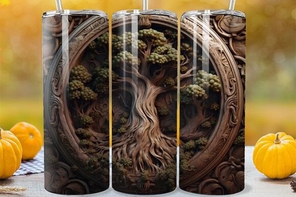 3D Tree of Life Tumbler Wrap