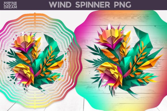3D Wind Spinner Flowers