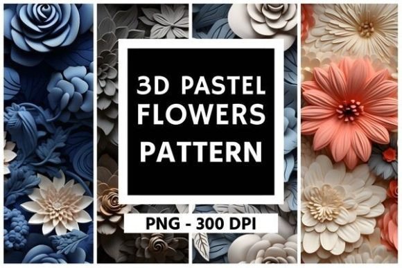 Enhancing Visual Harmony with 3D Pastel Flowers Pattern Background 02