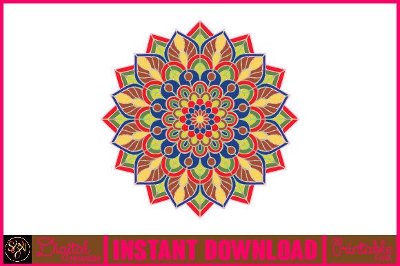 Mandala 3D Layered SVG Cut File-145