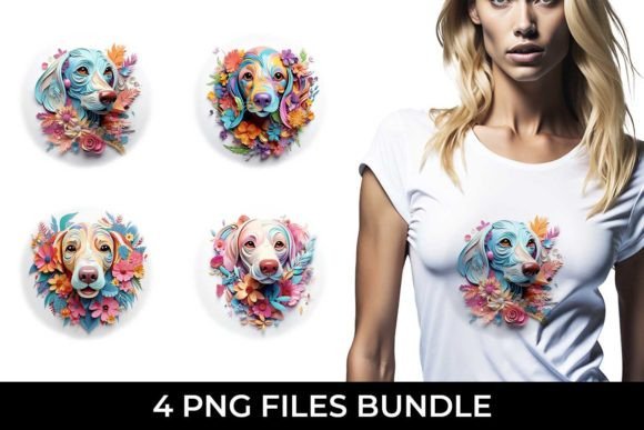 Unleash Your Inner Fashionista with the 3D Floral Fantasy Dachshund Sublimation Bundle