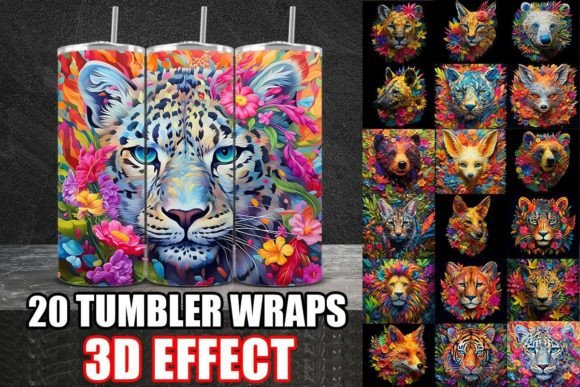 Unlock Creative Potential with the 3D Sublimation Animals Tumbler Wrap Bundle
