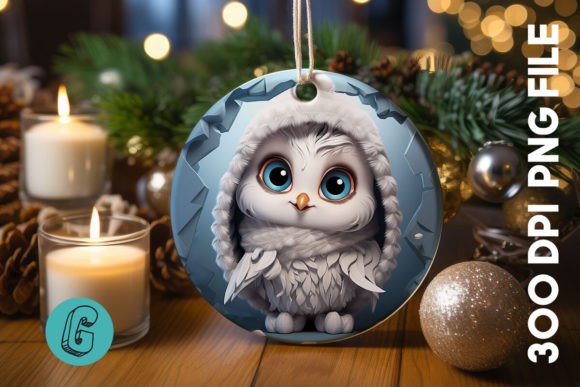 Unlocking the Potential of 3D Cute Owl Break Through Ornament 12 for Digital Creatives