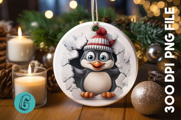 Unlocking the Potential of 3D Penguin Break Through Ornament 03 for Digital Art and DIY Crafts